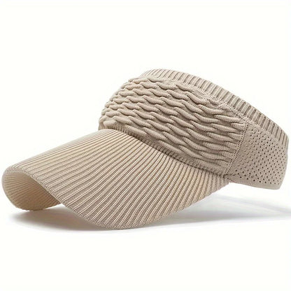 1pc Women Anti-UV Sun Hats Breathable Adjustable Empty Top Visor Caps for Tennis Golf Running Travel Beach Sport Outdoor Hat