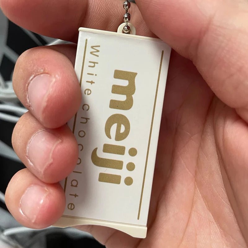 Simulated Meiji Chocolate Fidget Toy Bendy Snap-And-Play Stress Relief Jp Style Keychain Pendant Funny Gifts Creative Gadgets