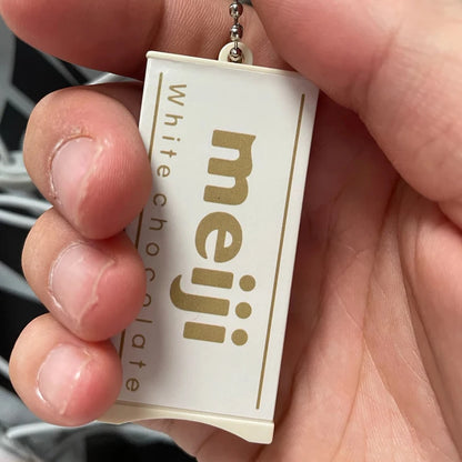 Simulated Meiji Chocolate Fidget Toy Bendy Snap-And-Play Stress Relief Jp Style Keychain Pendant Funny Gifts Creative Gadgets