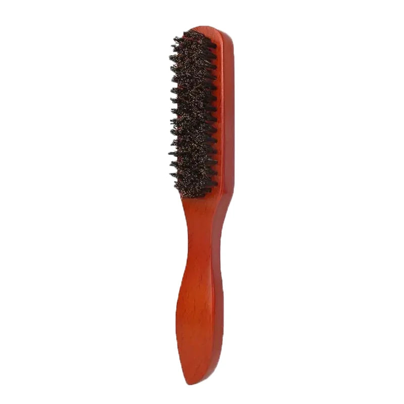 Brown Pointed-Tail Bristle Comb - Unisex, Smooth & Anti-Static, No Tangles No Hair Damage, Home Use