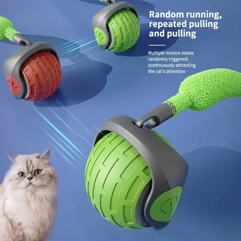 Smart Cat Toys Ball Automatic Interactive Pets Electric Rolling Teaser USB Rechargeable Kitty Moving Bouncing Ball Birthday Gift