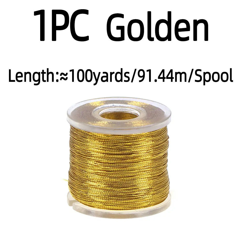 100 Yards/Spool Fishing Rod Building Metallic Thread Nylon Fibers Guide Ring Fix Line Jig Hook Tying Rod Repairing Line