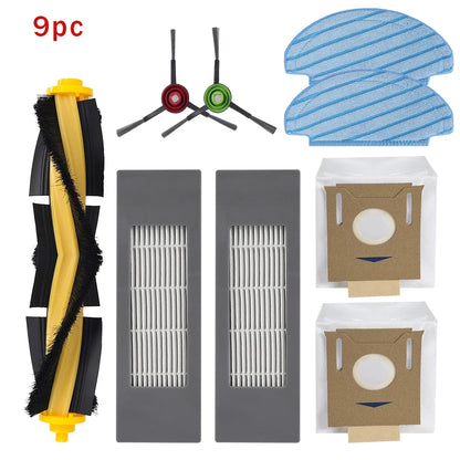 Accessories For ECOVACS Deebot T8 AIVI N8 Pro AIVI N9 N10 N10 Plus Side Brush,Main Brush,  Filter, Dust Bag,Hepa Filter