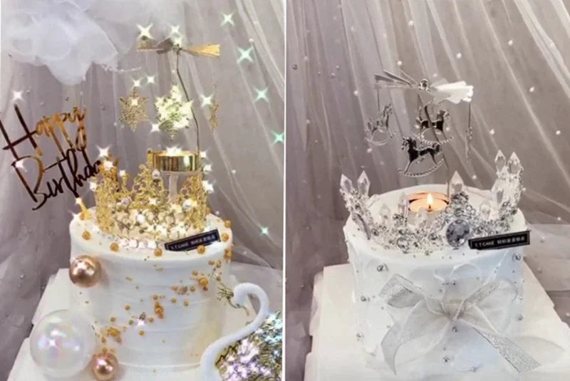 1pc Metal Hot Rotating Candle Holder Christmas Rotating Candle Holder Dinner Party Wedding Party Candle Holder Decoration Gift