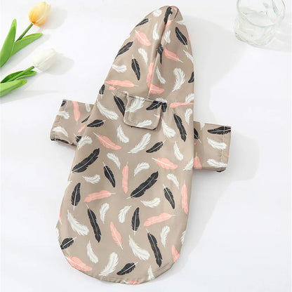 Cartoon Printed Dog Raincoat for Small Dogs Waterproof Pet Clothes Poodle Puppy Pomeranian Raincoats chubasquero para perros