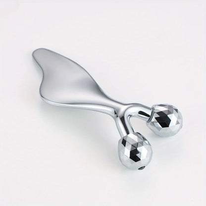 2 IN 1 3D Facial Massager & Gua Sha Massage Tool Cold Roller For Face Eyes Chin Lift Tightening Skin Tool Sculpting Beauty Tools