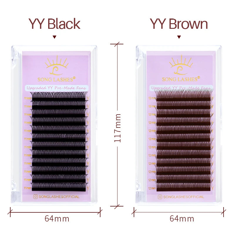 SONG LASHES  Y lashes 0.05 premade fans eyelash extensions  for salon  individual Y shape eyelash extensions  YY lashes cilios y