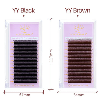 SONG LASHES  Y lashes 0.05 premade fans eyelash extensions  for salon  individual Y shape eyelash extensions  YY lashes cilios y