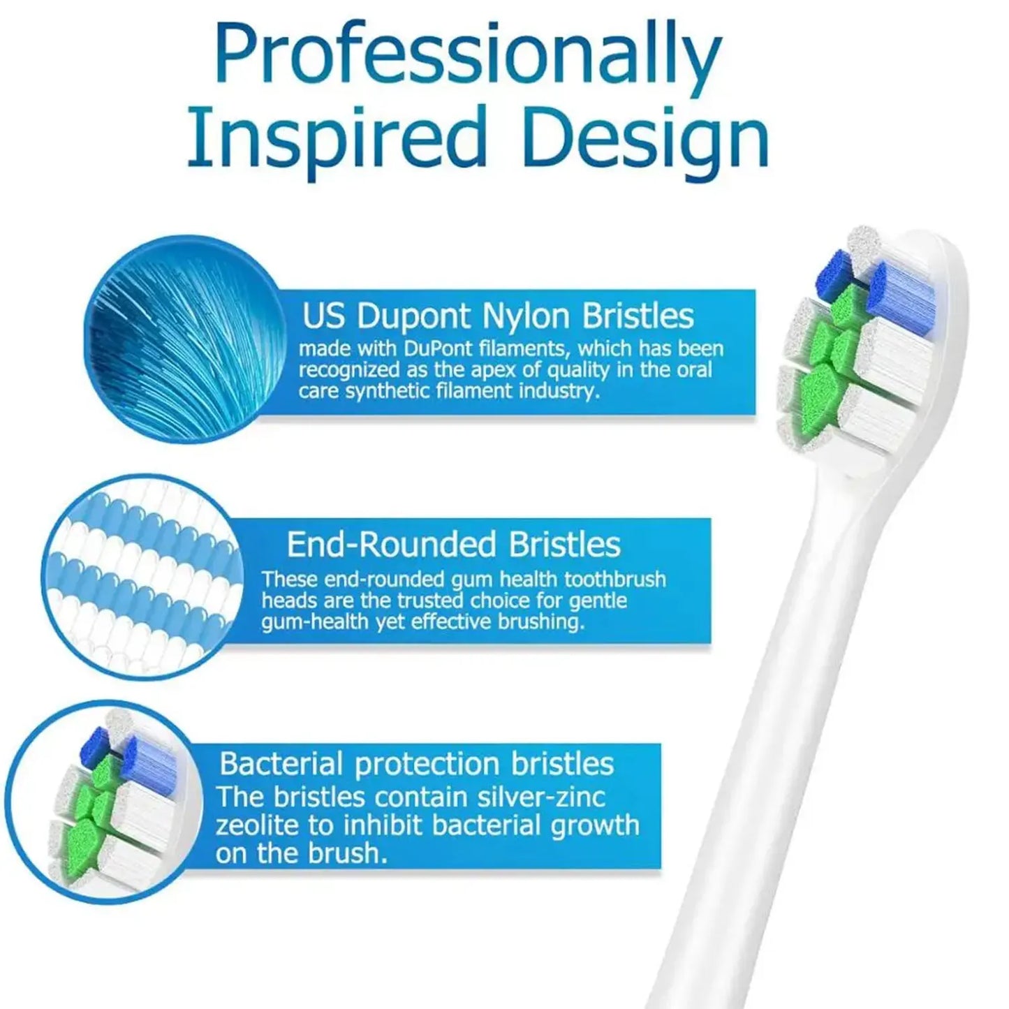 4/8/12/16 Pcs Replacement Toothbrush Heads Compatible with Philips Sonicare Electric Toothbrush Refills for 1100 2100 4100 5100