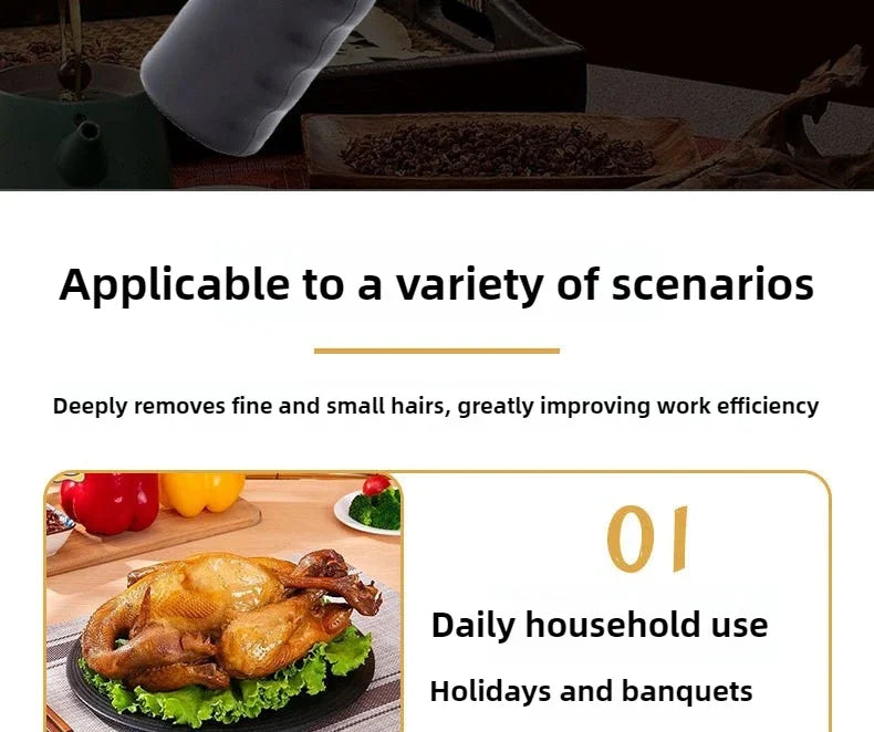 Portable Electric Chicken Plucker Fully Automatic Handheld Poultry Feather Removal Tool for Duck Goose Quail Defeathering