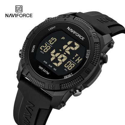 NAVIFORCE Brand Original Men Fashion Watch Water Resistant Personality Wristwatches Luxury Silicone Strap Electronic Clock 2024