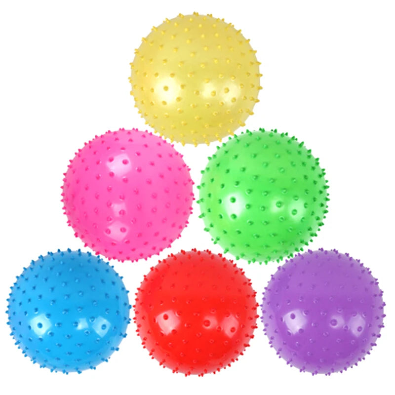 3Pcs 16CM Fun Games Kids Inflatable Ball Rubber Toy Baby Cartoon Thorn Large Balloon Developmental Children Massage Toys Balls