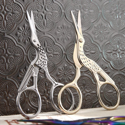 Mr.paper Antique Stork Sewing Art Scissors Made Stainless Steel Suitable for Daily Cutting Embroidery Sewing Craft Art Works