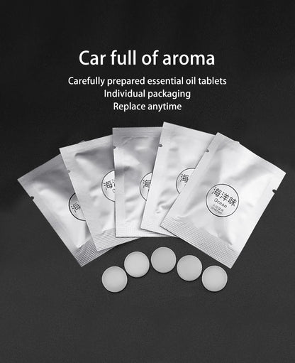 5PCS Car Air Outlet Aromatherapy Tablets Air Outlet Supplement Tablets Small Fan Pe Solid Fragrance Tablets