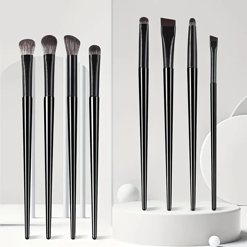 8-piece set of eye shadow makeup set brushes create perfect eye makeup, precise eye shadow, eyeliner pen, contour, soft bristles