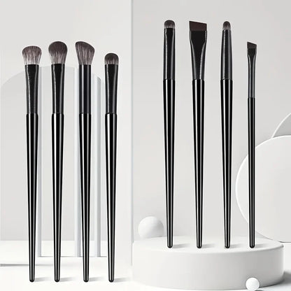 8-piece set of eye shadow makeup set brushes create perfect eye makeup, precise eye shadow, eyeliner pen, contour, soft bristles