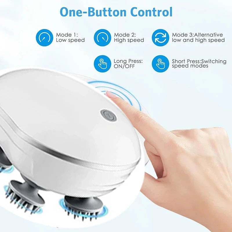 Electric Head Massager with Adjustable Speed Scalp Massage, Full Body Deep Muscle Vibrating Massage Cat Pet Massager