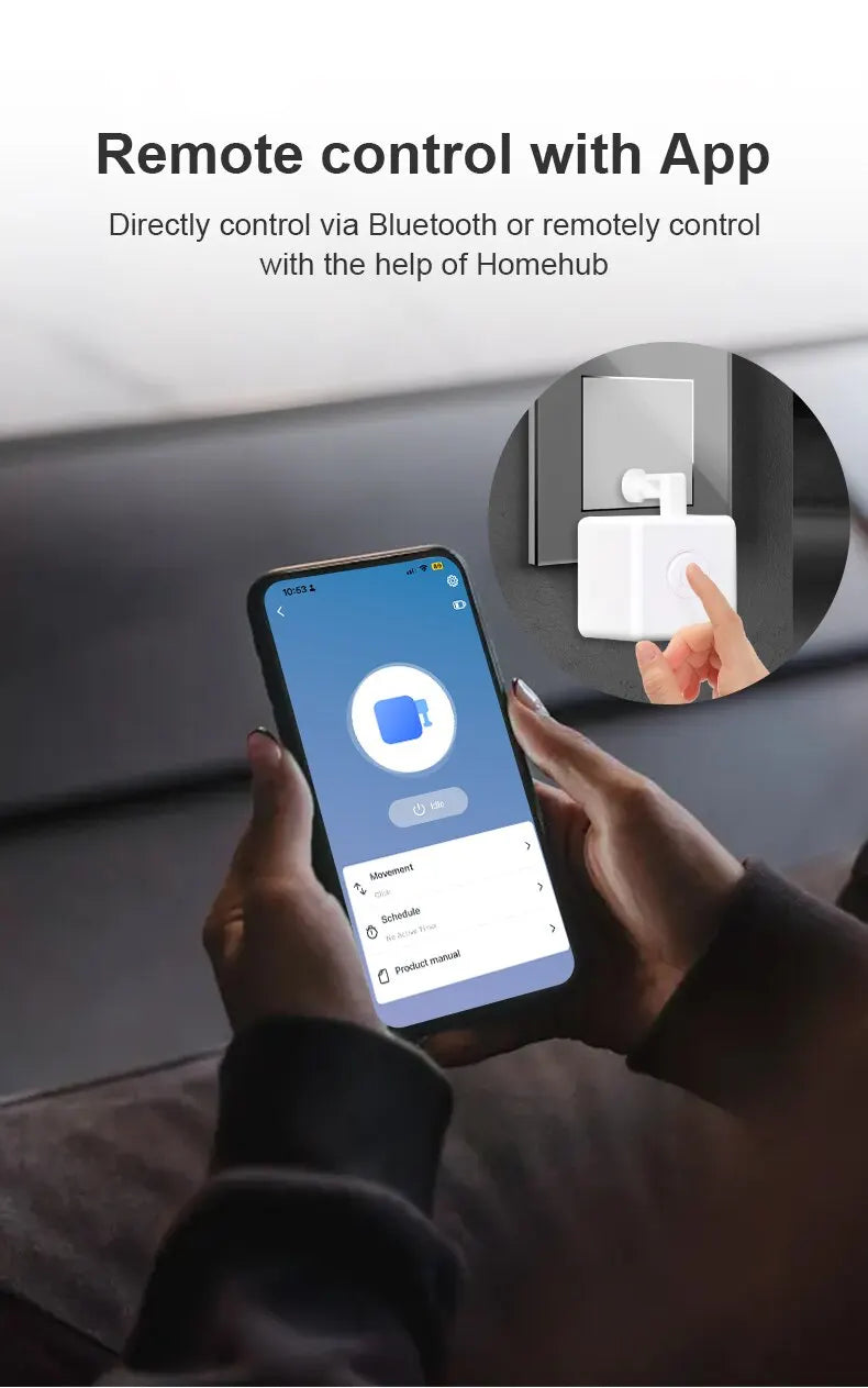 Tuya Zigbee / Bluetooth Fingerbot Plus Robot Button Pusher Switch Bot Smart Home Work With Alexa Google Home Smart Life App