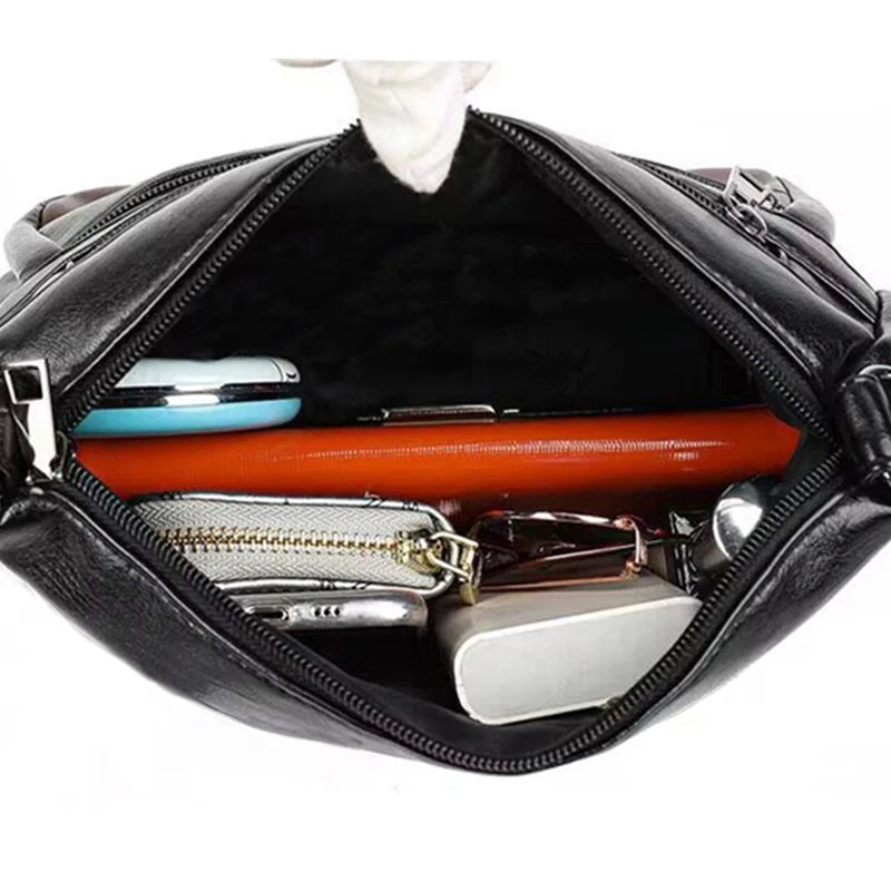 Women's Floral Embroidery Shoulder Bag Multi-zipper Casual Crossbody Bag Lightweight for Daily Shopping Dating Outing