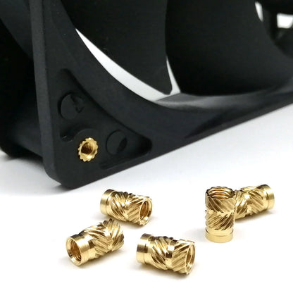 M1.4 M1.6 M2 M2.5 M3 M4 M5M6 Brass Copper Twill Knurled Thread Hot Heat Melt Injection 3D Print Embed Insert Nut Screw Kit Set