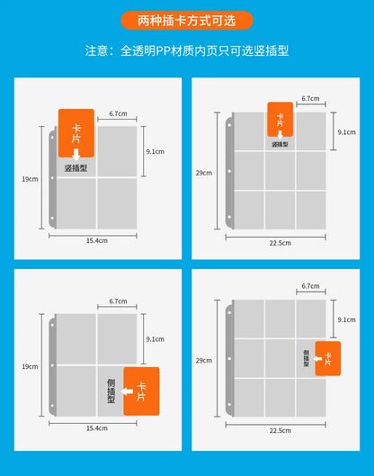 Pokemon Card Anime Photo Album Collect Album Loose Leaf Pu Zipper Game King Fans Pikachu Card Pack Toys Figure Card Storage Bag