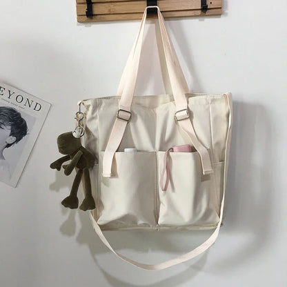 Waterproof nylon bag, large capacity, lightweight, multi-functional women's bag, one-shoulder crossbody bag, student class tutor