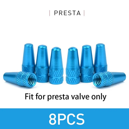 4/8pcs Aluminum Alloy Bicycle Tire FV Valve Cap MTB Road Bike Covered Protector Road MTB Tyre Dustproof Bike Presta Valve