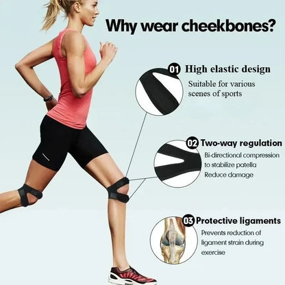 1PC Pressurized Knee Wrap Sleeve Support Bandage Pad Elastic Braces Knee Hole Kneepad Safety Basketball Tennis Cycling Knee Pads
