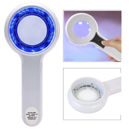 NEW Woods Lamp Skin Analyzer Portable Facial Salon Beauty Analyzer UV Lamp Wood Dermatology for Analyzing Testing Examination