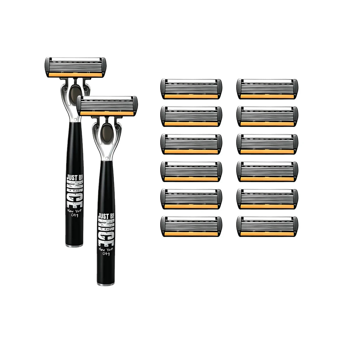 Men's Manual Safety Razor Set, featuring 6-layer stainless steel blades and an aloe vera lubricating strip | perfect as a gift.