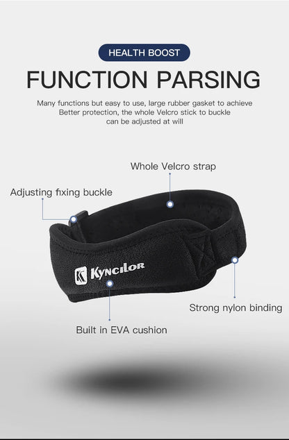 1PC Patella Kneecap Band Adjustable Silica Gel Knee Tendon Strap Protector Knee Pad Running Sports Cycling Gym Knee Support