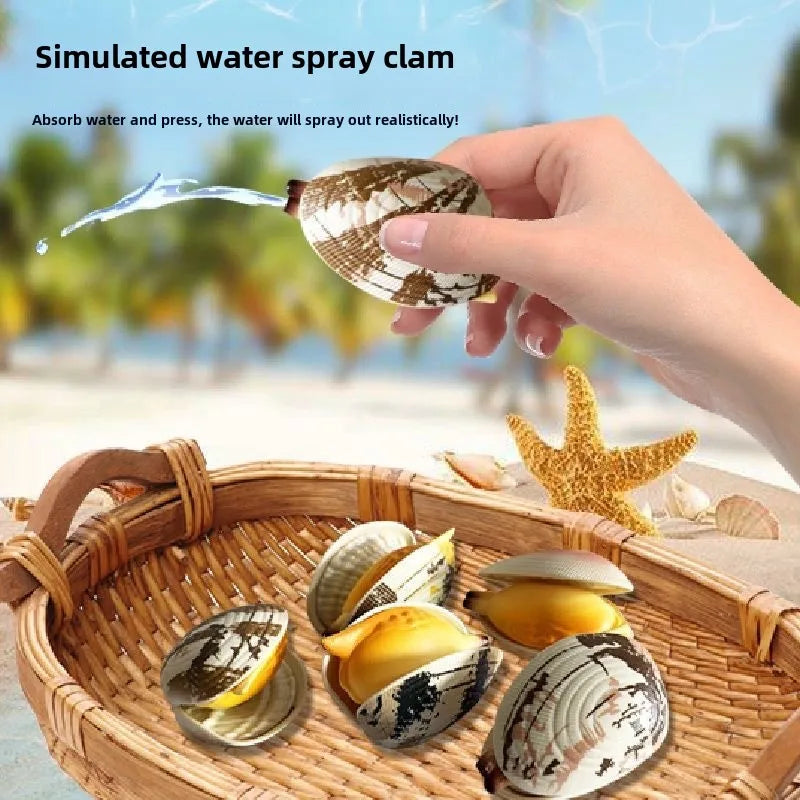 Simulated Water Spraying Clam Toy Prank Toy Water Simulation Shell Toy Children's Mini Water Gun Summer Playing for Boy