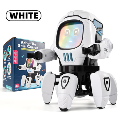 Kids Dance Robots Music LED 6 Claws Octopus Robot Birthday Gift Toys For Children Early Education Baby Toy Boys Girls