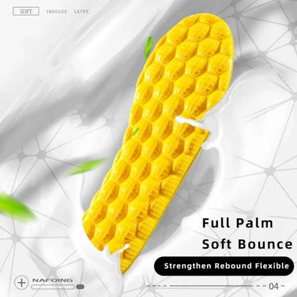 Breathe for Feet Men Running Insole1Pair 4D Cloud Technologyt High Elasticity Sports Deodorant Insoles for Shoes Yellow PU Sole