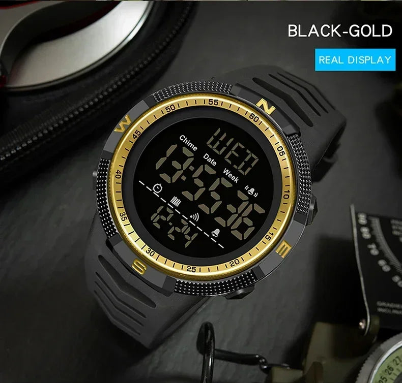 SANDA 6014 Countdown Waterproof Digital Mens Wristwatches Military Sport Watch for Men Clock Shockproof Relojes Para Hombre