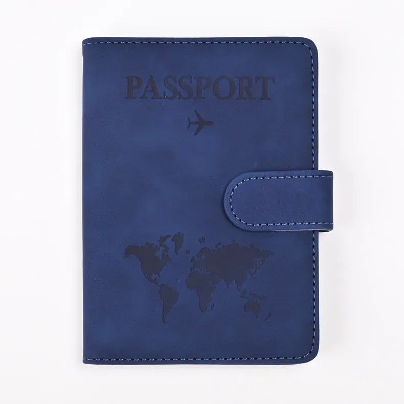 Travel Passport Cover Holder Case PU Leather Men Women Ticket Wallet Protective with Credit Card Holder Protector Cover Case