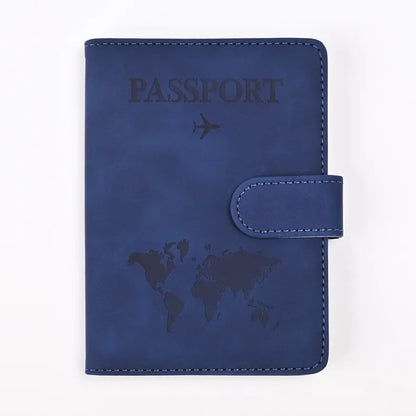 Travel Passport Cover Holder Case PU Leather Men Women Ticket Wallet Protective with Credit Card Holder Protector Cover Case