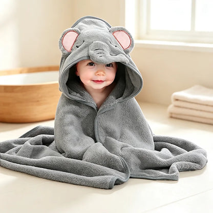 CuteCartoon Animals SoftCoral Velvet Absorbent Quick-Dry SimPle Style Bath Towel Daily Entertainment Dry