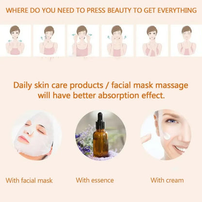 24K Electric Face-Lifting Rose Gold Stick T-Shaped Tacial Massager Skin Tightening Electric Beauty Instrument