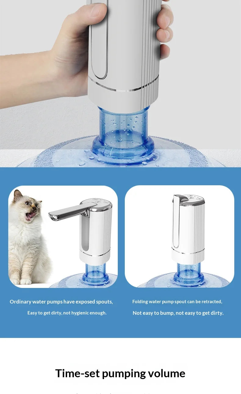 HOMEFISH Electric Household Folding Water Pump Bucket Automatic Water Dispenser Small Water Outlet for Home Use