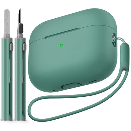 For 2025 Apple  AirPods Pro 3 protective case soft skins case with cleaning kit and lanyard  For AirPod Pro3 [visible front LED]