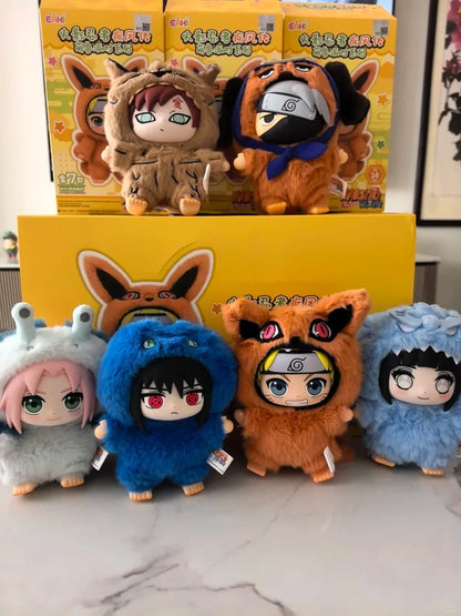 HOT!!Shippuden Beast Party Series Cute Plush Doll Toy Cartoon Backpack Pendant Anime Peripheral Gift Box Naruto Blind Box Gift