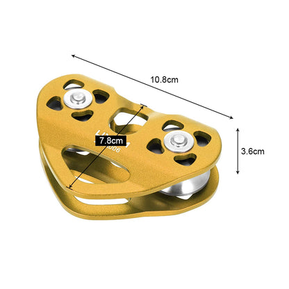 Lixada 30kN Cable Trolley Pulley with Ball Bearing Climbing Caving Aloft Work Rescue