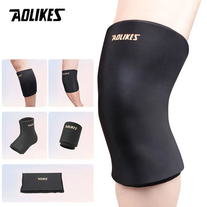 AOLIKES 1PCS Hot and Cold Relief Gel Knee Sleeve,Heat or Ice Therapy for Knee Relief,Contoured Hydrogel Design for Comfort