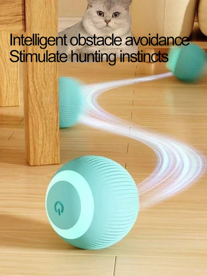 New Interactive Cat Ball Automatic Indoor Cat Toy Electric Roll Ball Cat Games MWJ01