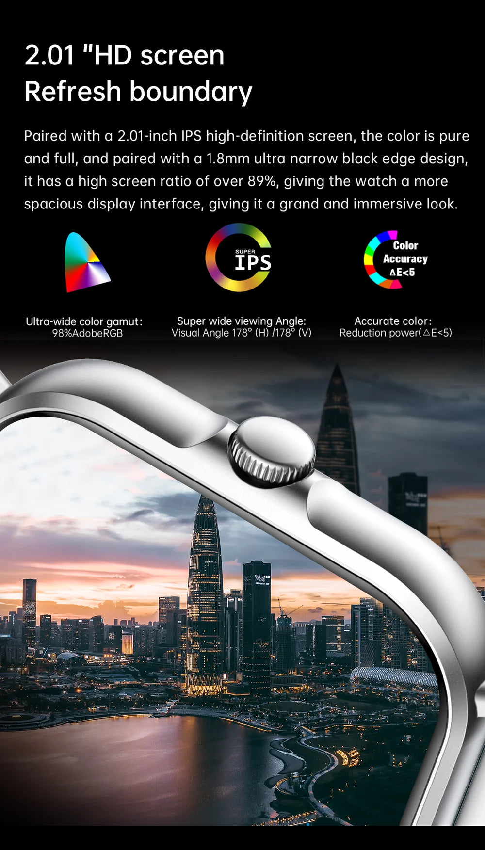 2025 2.01'' Smart Watch Bluetooth Call Play Music Smartwatch Fitness Clock Sport Waterproof Watches for Men Women iPhone Android