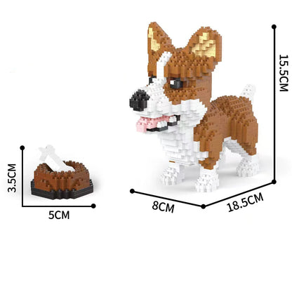 Knew Built Schnauzer Dog Model Micro Mini Building Blocks Toy Perfect Toy for Pet Enthusiasts Lovely Display Piece Dachshund Pet