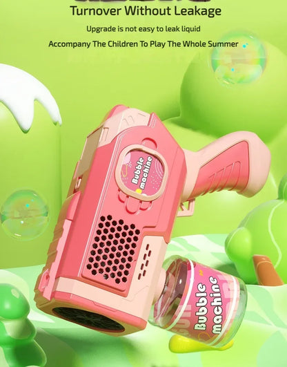 Space Electric Automatic Bubble Machine Bubble Gun Summer Beach Bathing Outdoor Games Children Fantasy Kids Bubble Toy