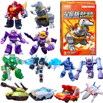 Blokees Transformation Optimus Shockwave Prime Megatron Starscream Bumblebee Anime Figure Robot Assembly Toys Blind Box Gifts