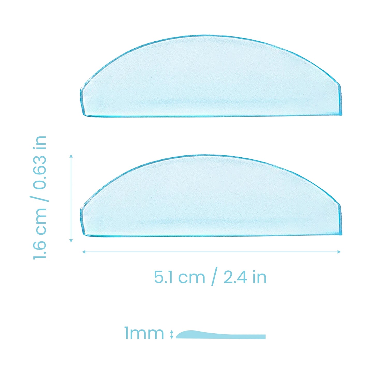 Lomansa Korea 1 Pair Reusable Silicone Eyelash Perm Lashes Rod Shield Lash Softening Pads Eyelash Curler Makeup Lash Lift Tools